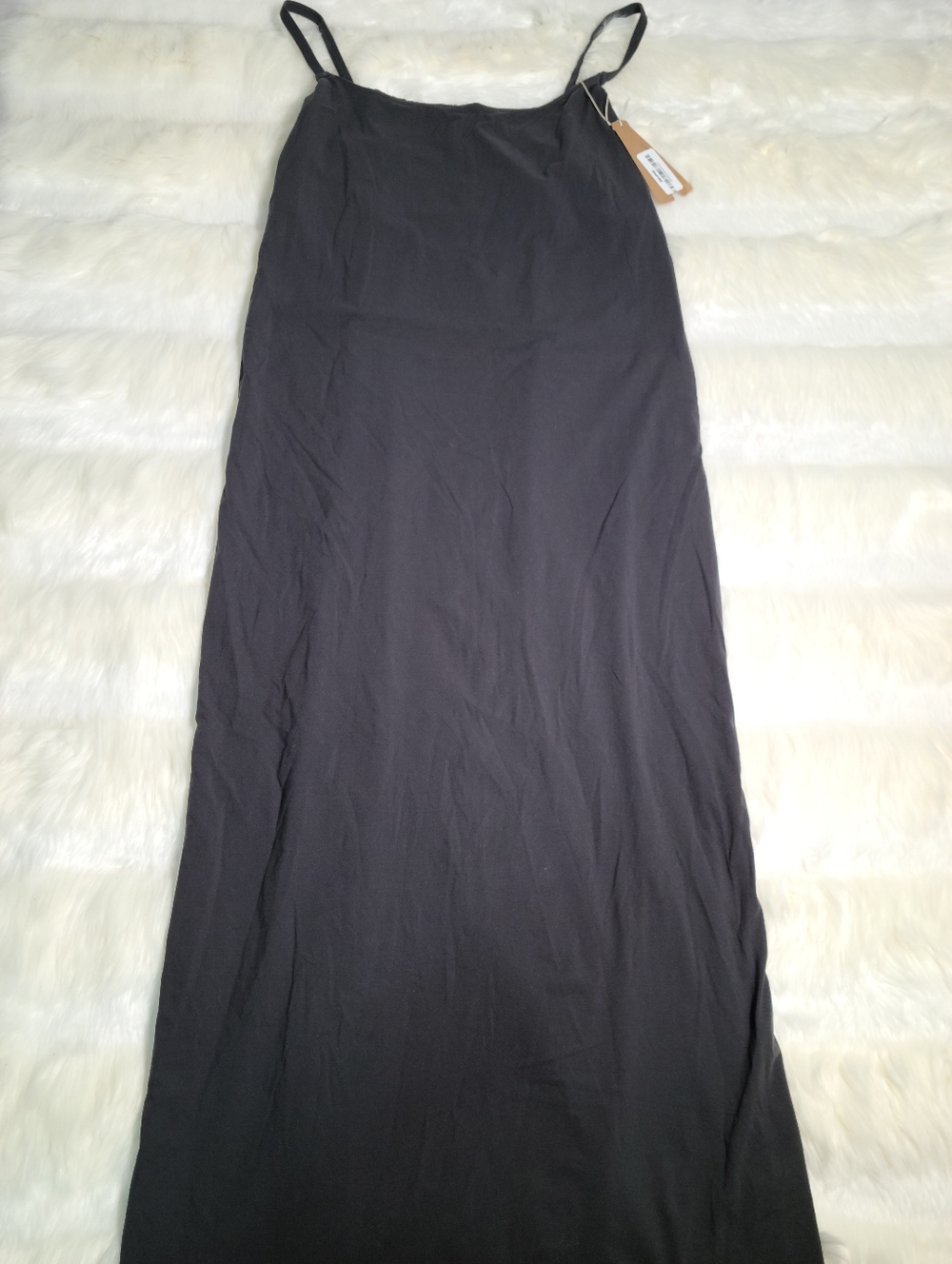 SKIMS Maternity Fits Everybody Slip Dress Black Onyx Women X-Large NEW